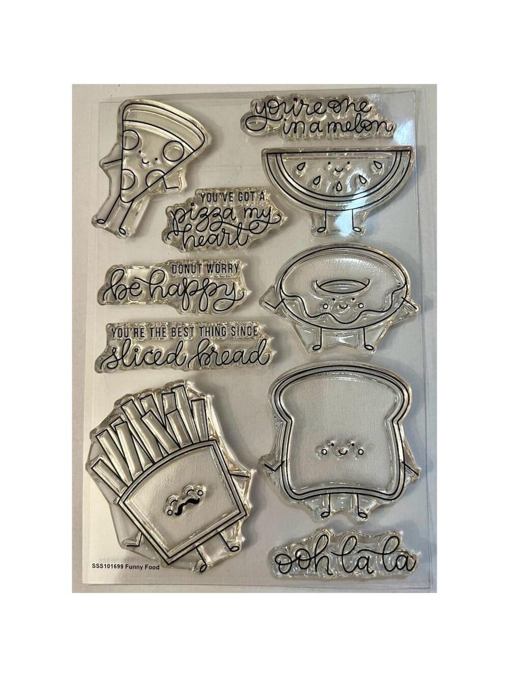 Stampendous Funny Food Cling Stamp & Die Set Food Theme Card Making Craft